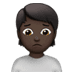 🙍🏿 person frowning: dark skin tone display on Apple